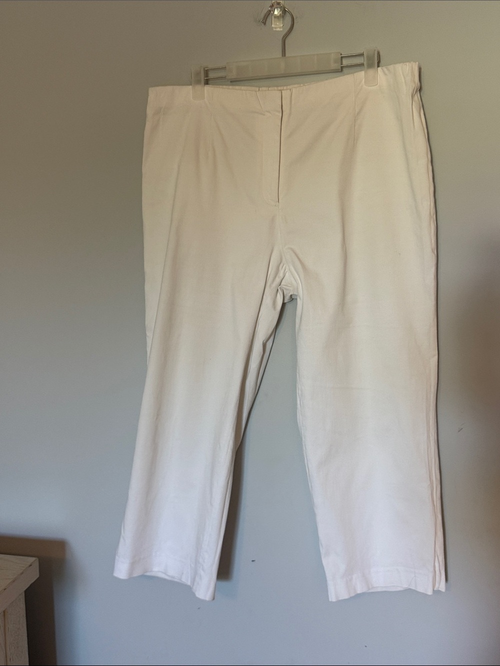 Focus Lifestyle Womens Pants Plus Size 16 Cotton Spandex White Stretch Comfort